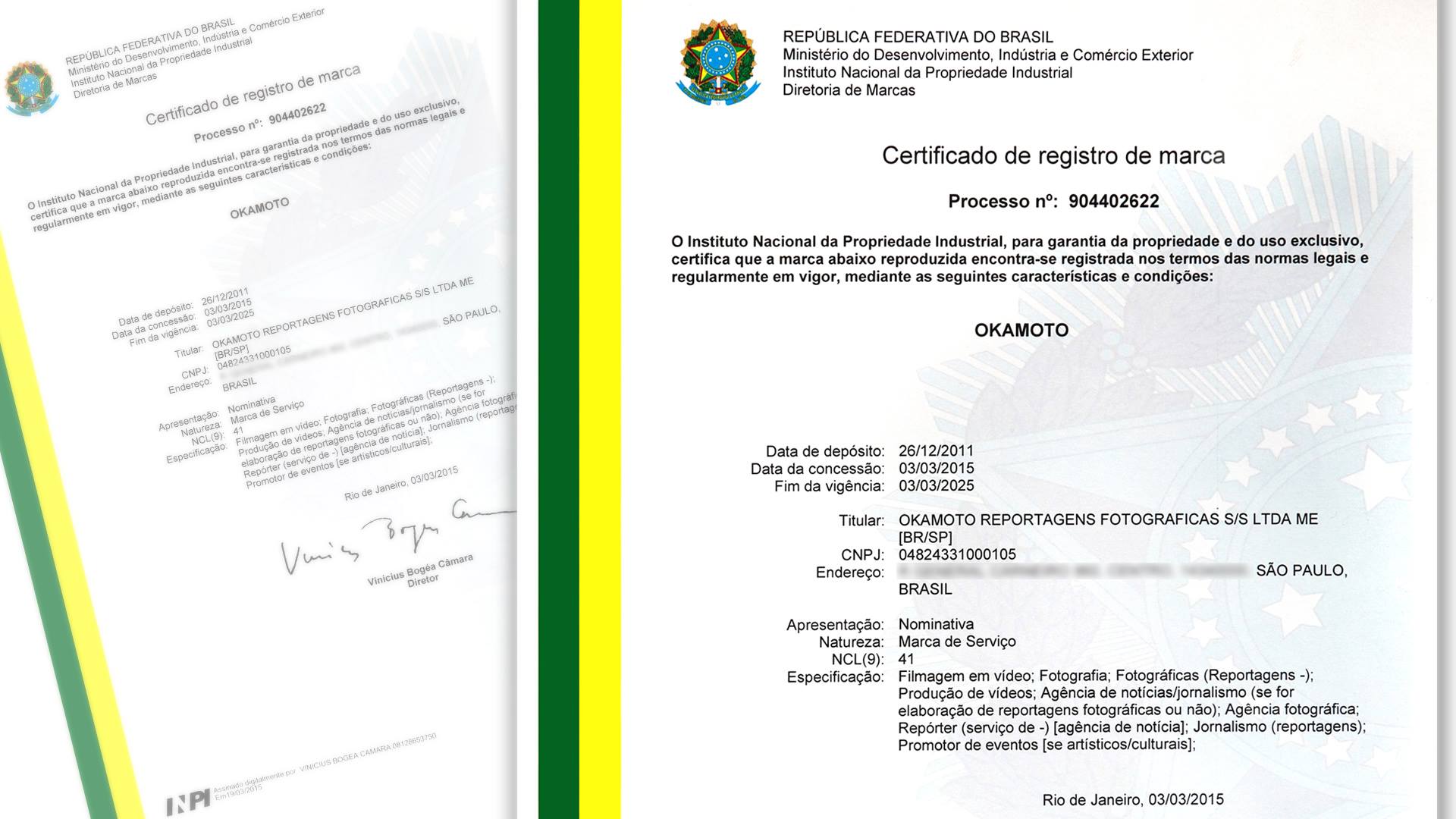 Okamoto marca registrada
